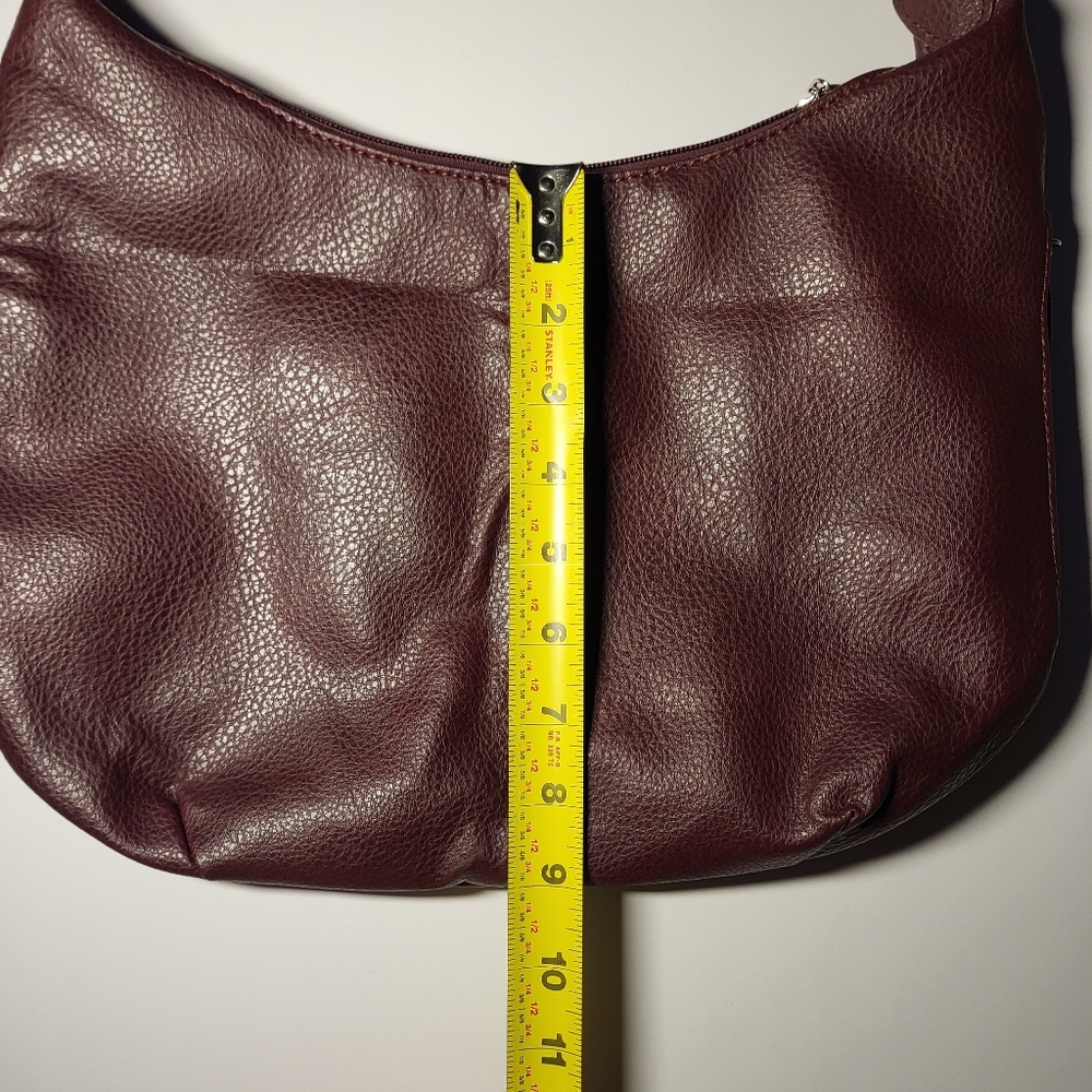 Burgundy Leather Hobo Bag - Picture 6 of 8